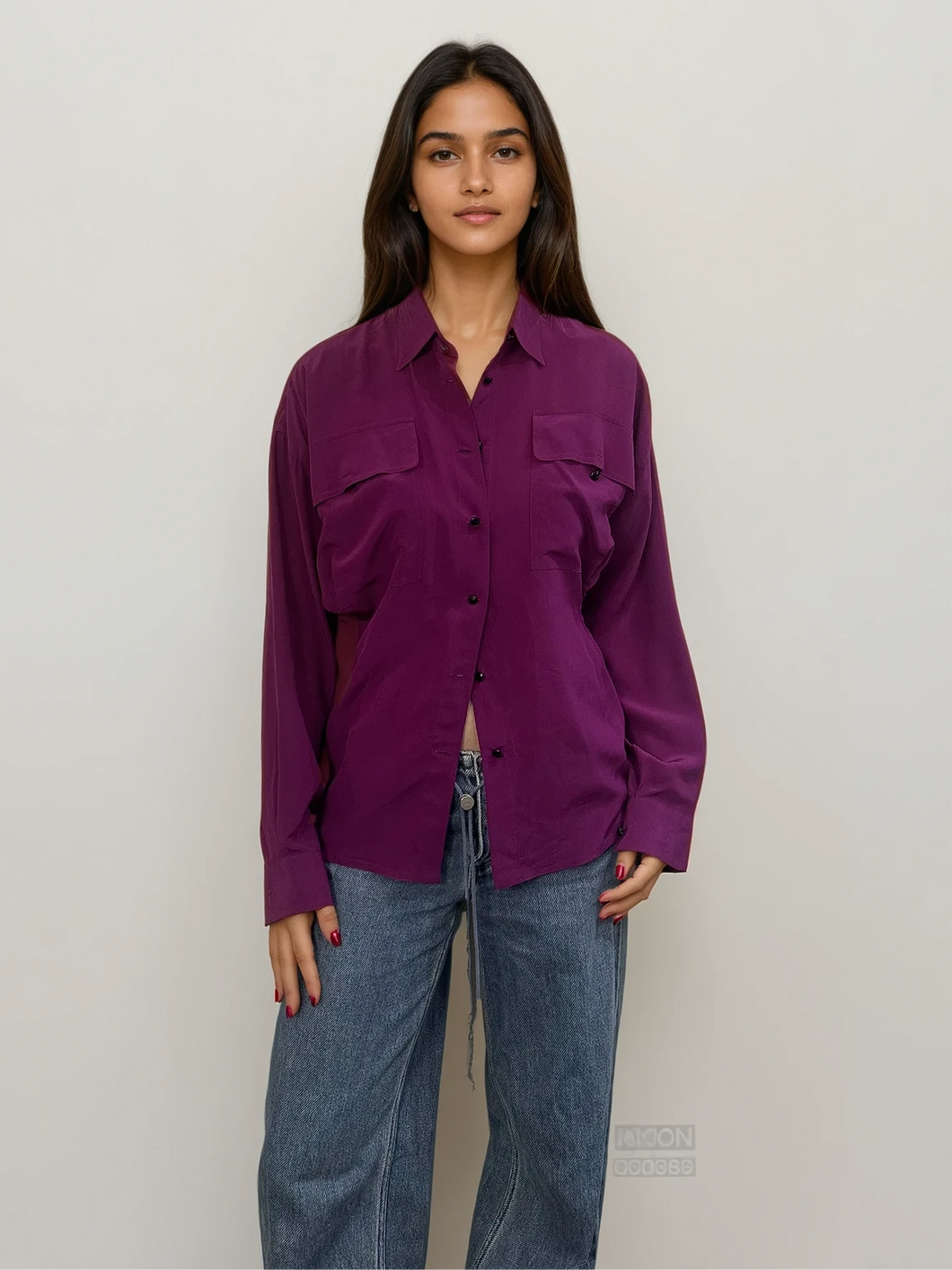 Versace Purple Button Down