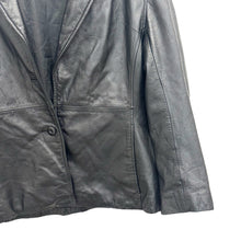 Load image into Gallery viewer, Wilson’s Black Distressed Leather Blazer

