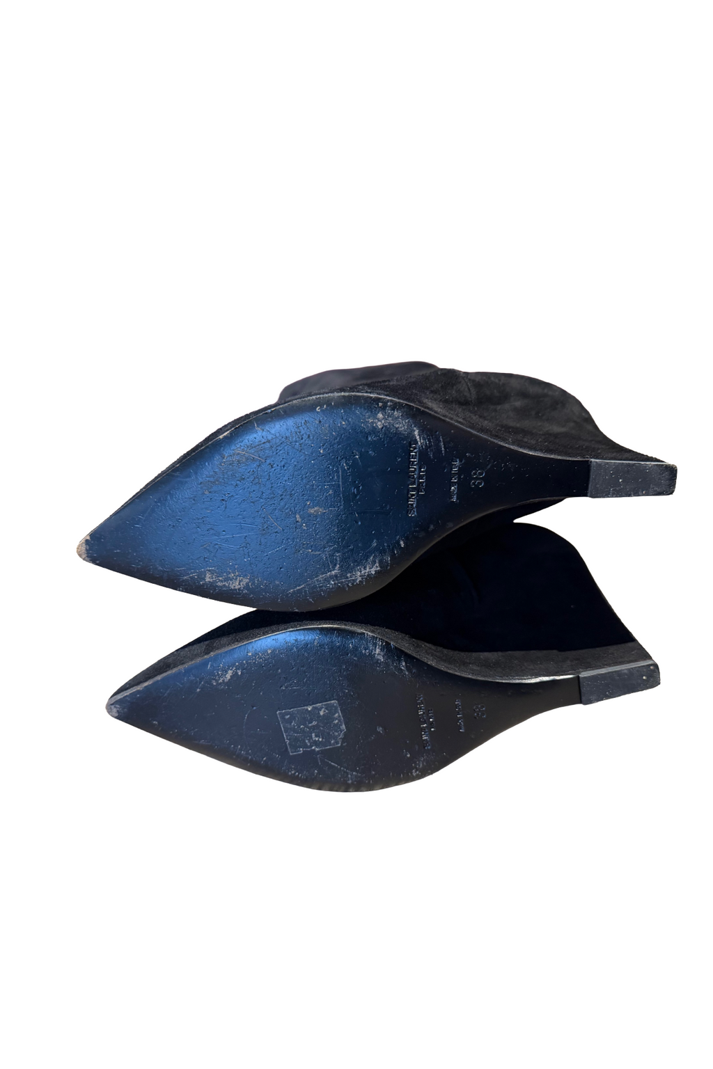 Saint Laurent Black Wedge Boots