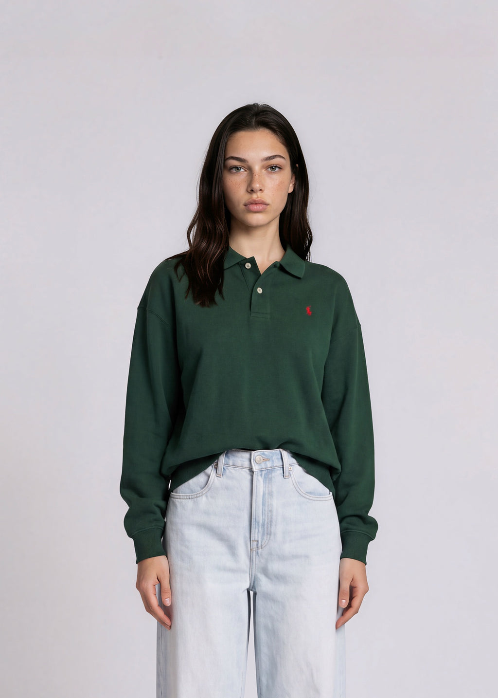 Ralph Lauren Green Long Sleeve Polo