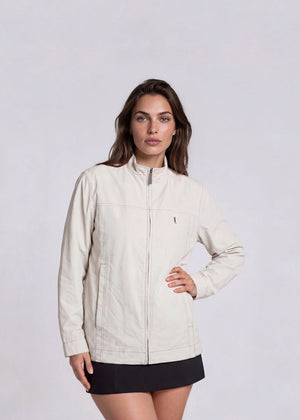 YSL Grey Windbreaker Bomber with Contrast Stitch