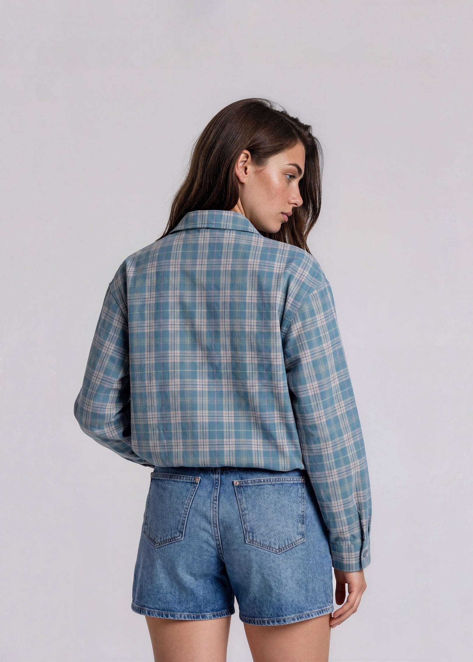 YSL Turquoise Plaid Bomber