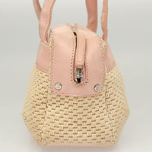 Load image into Gallery viewer, Chanel Pink and Raffia Shoulder Bag
