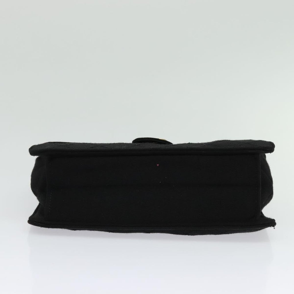 Chanel Black Cotton Flap Bag
