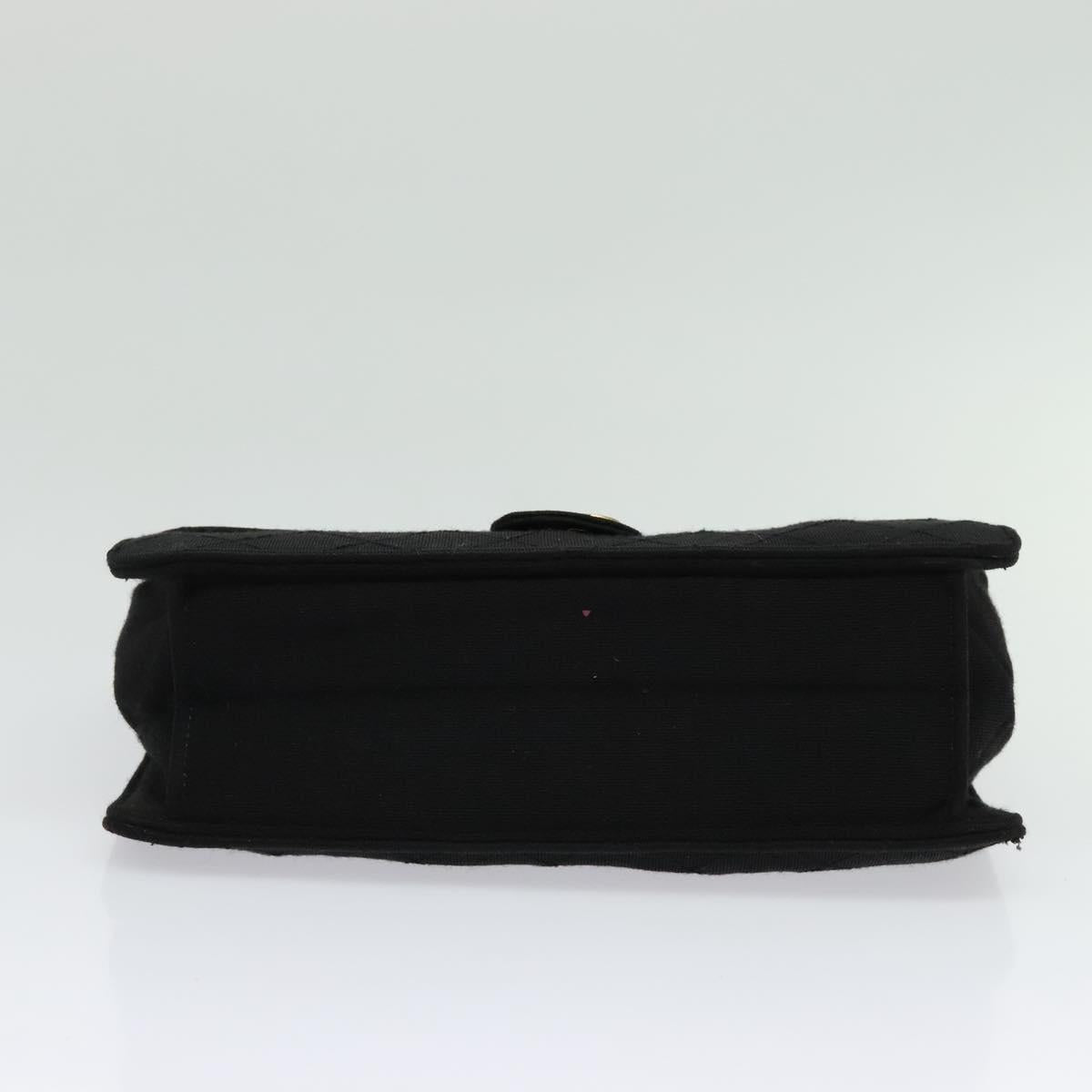 Chanel Black Cotton Flap Bag