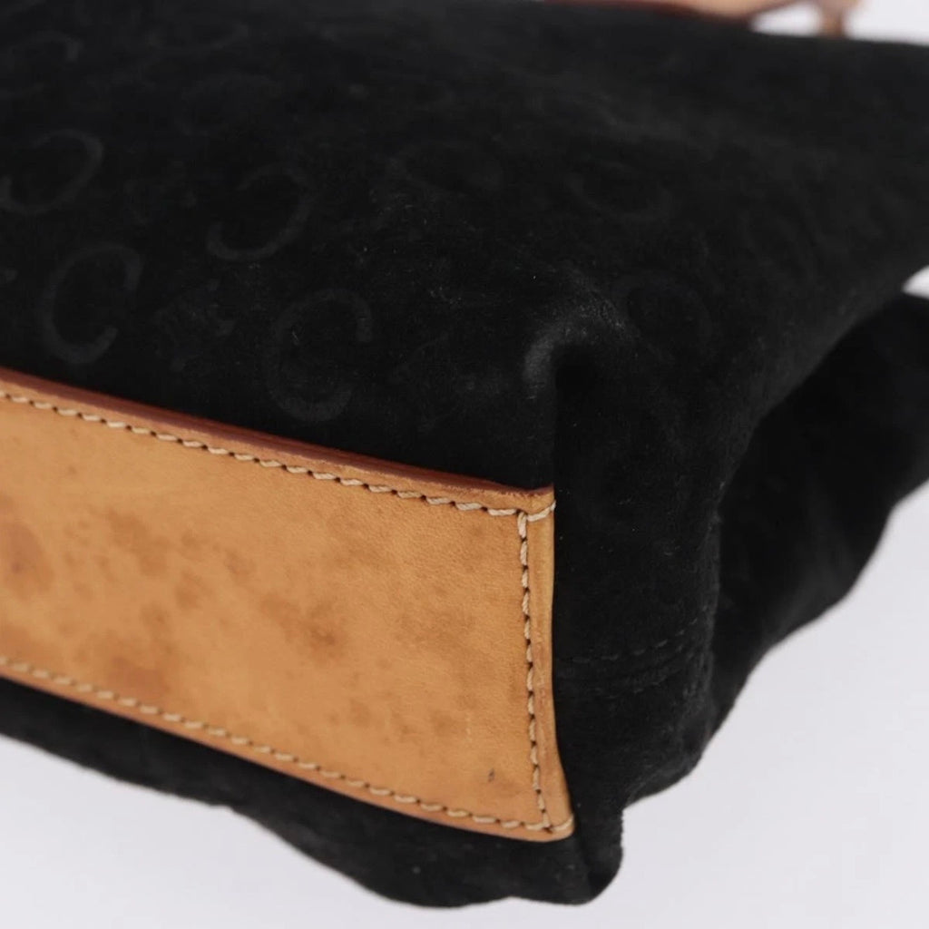 Celine Black Monogram Suede Handbag
