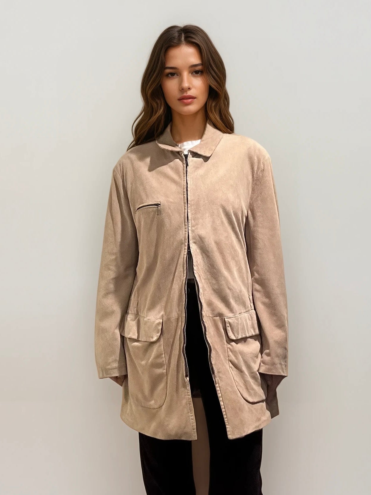 Armani Tan Suede Jacket