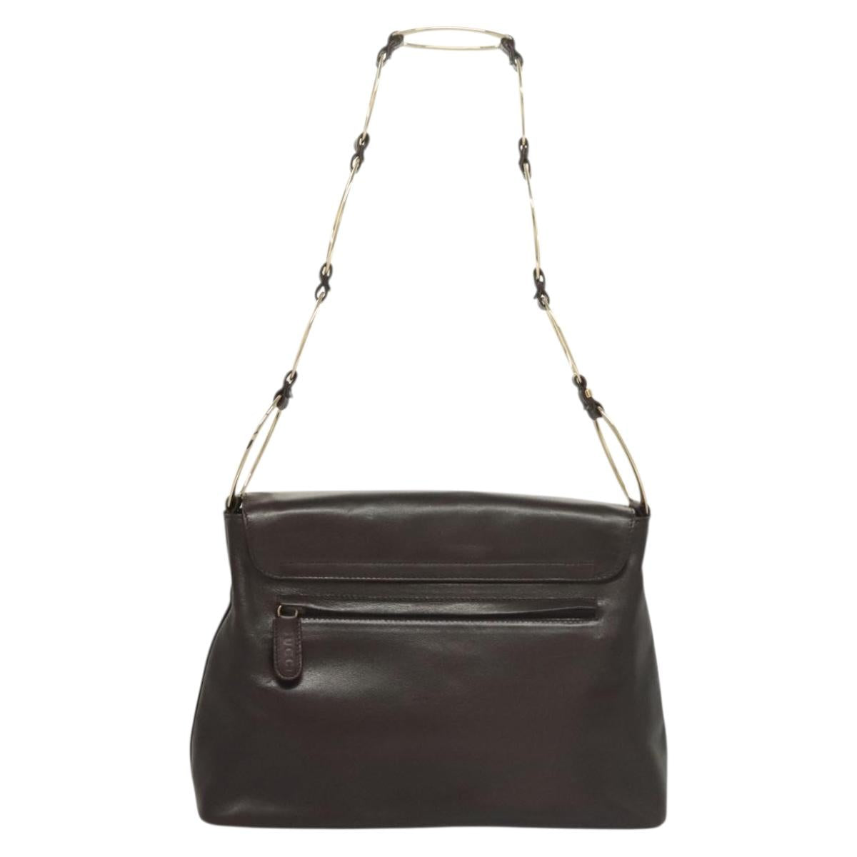 Gucci Brown Leather Shoulder Bag