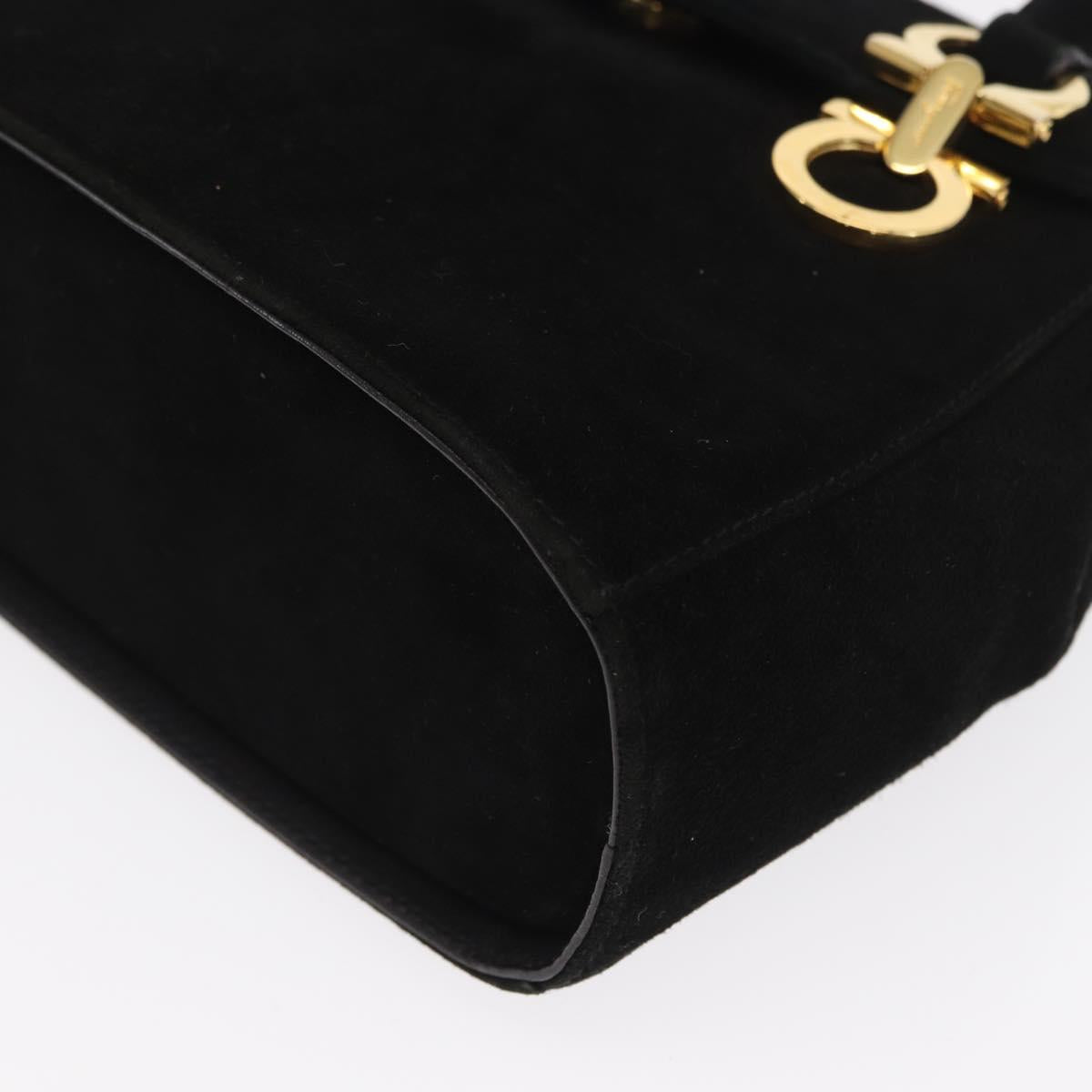 Ferragamo Black Suede Handbag