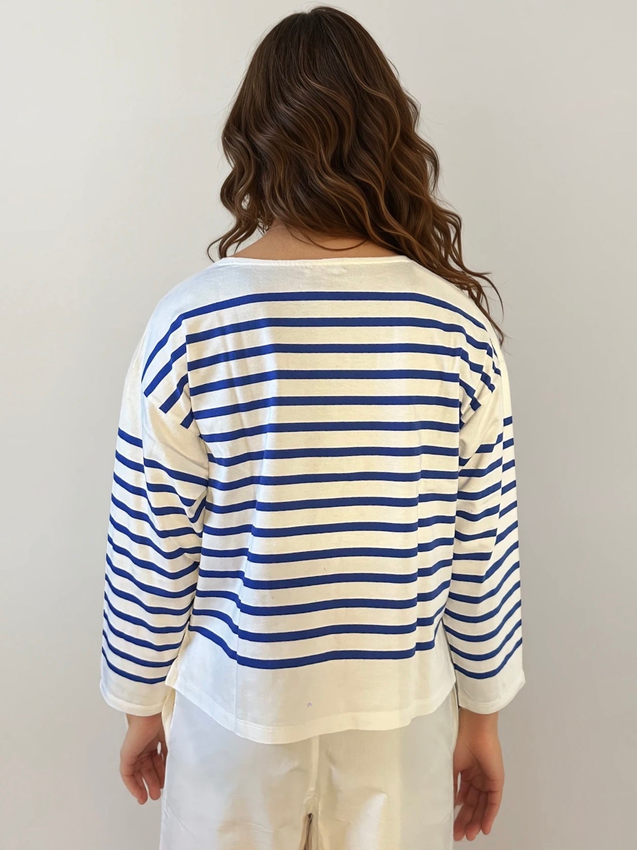 Celine Paris Striped Long Sleeve Tee