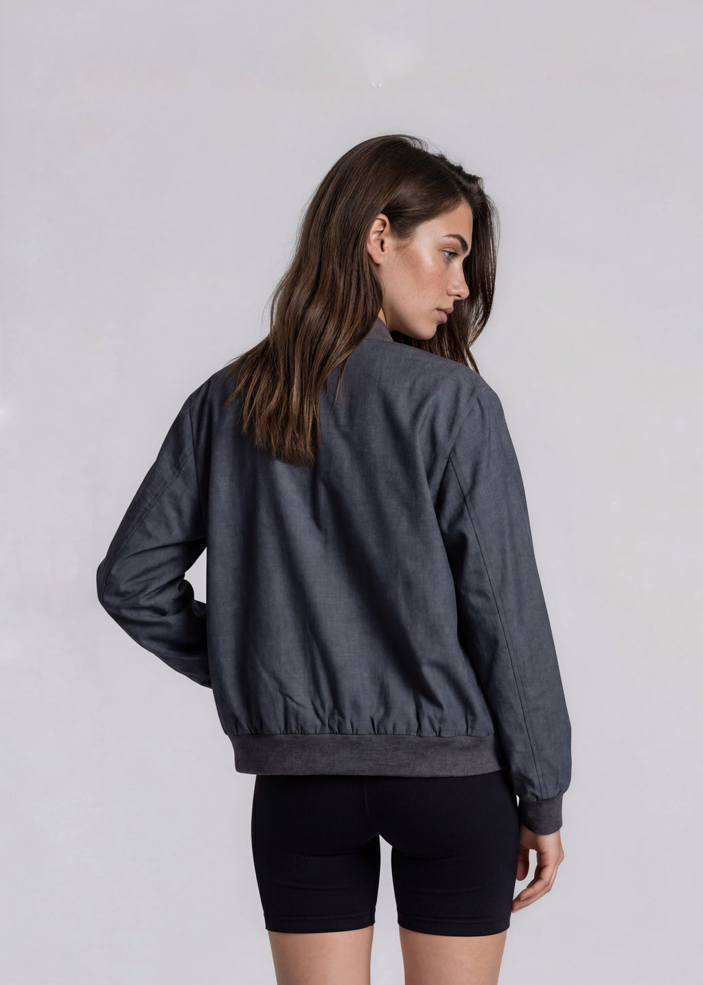 YSL Dark Grey Heavyweight Zip Bomber