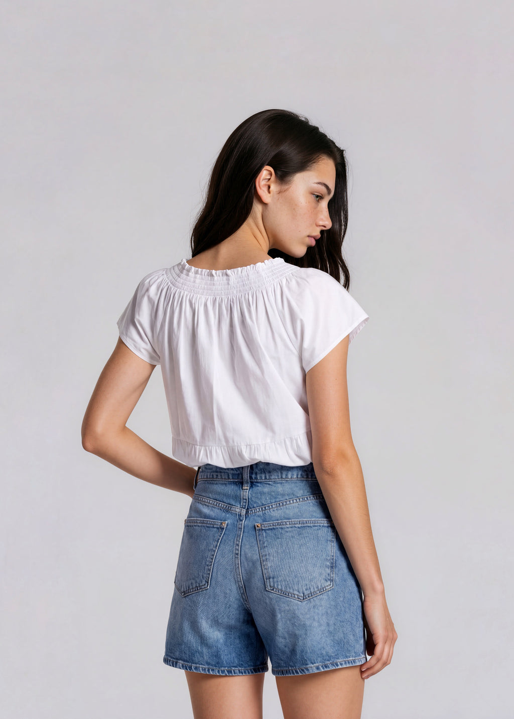 Valentino White Button Blouse