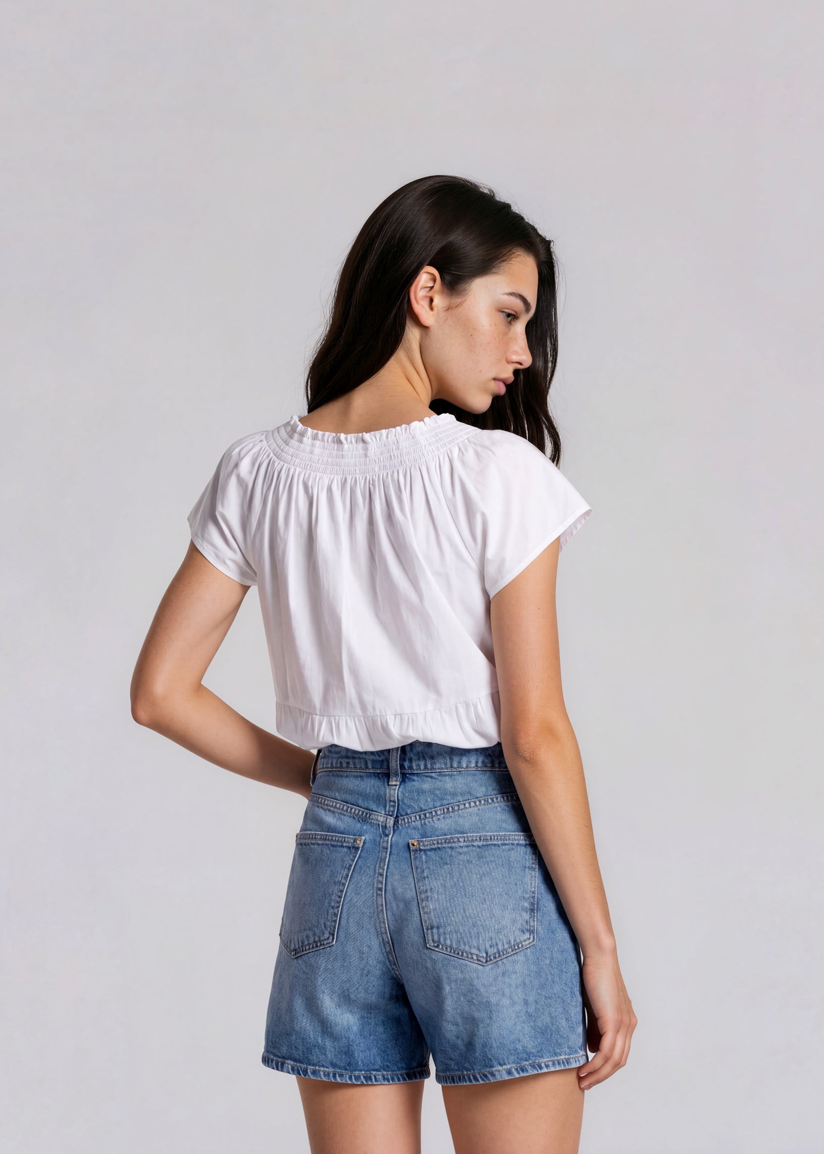 Valentino White Button Blouse