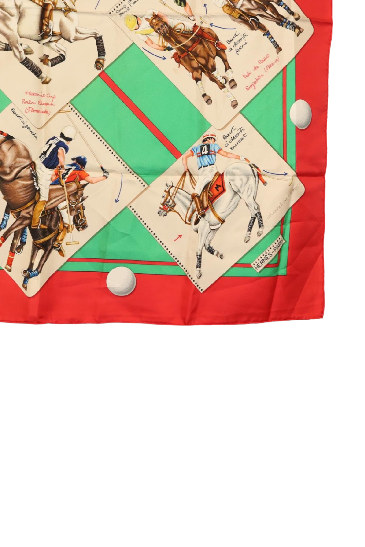 Hermès Red and Green Scarf