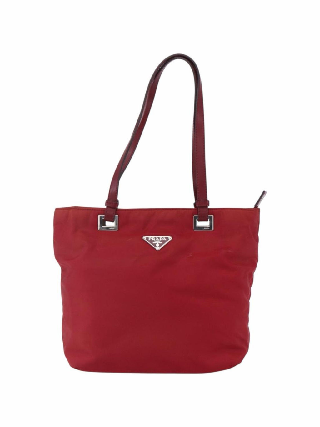 Prada Red Nylon Tote