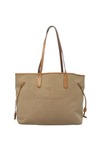 Load image into Gallery viewer, Prada Tan Logo Tote
