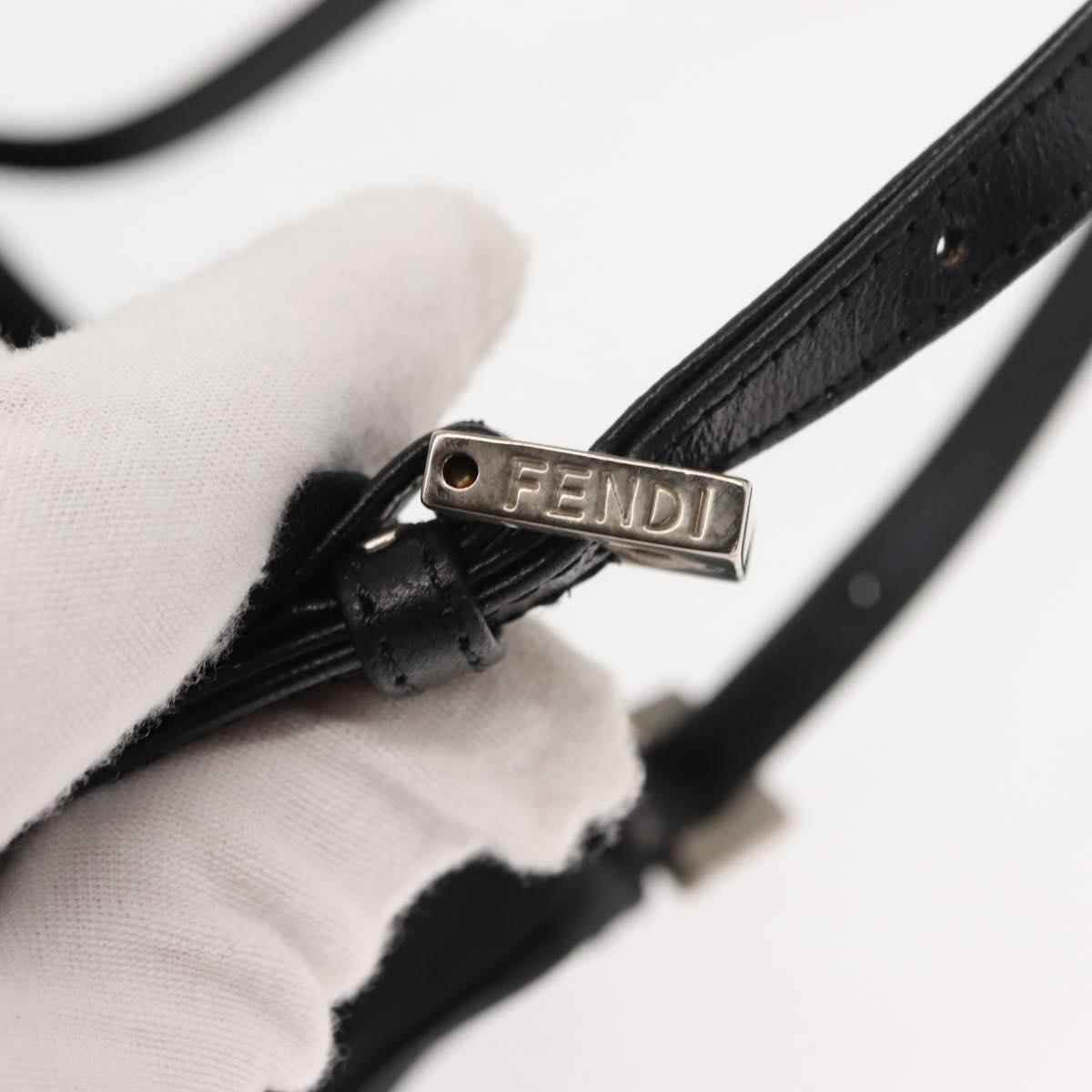 Fendi Black Nylon Baguette Tote