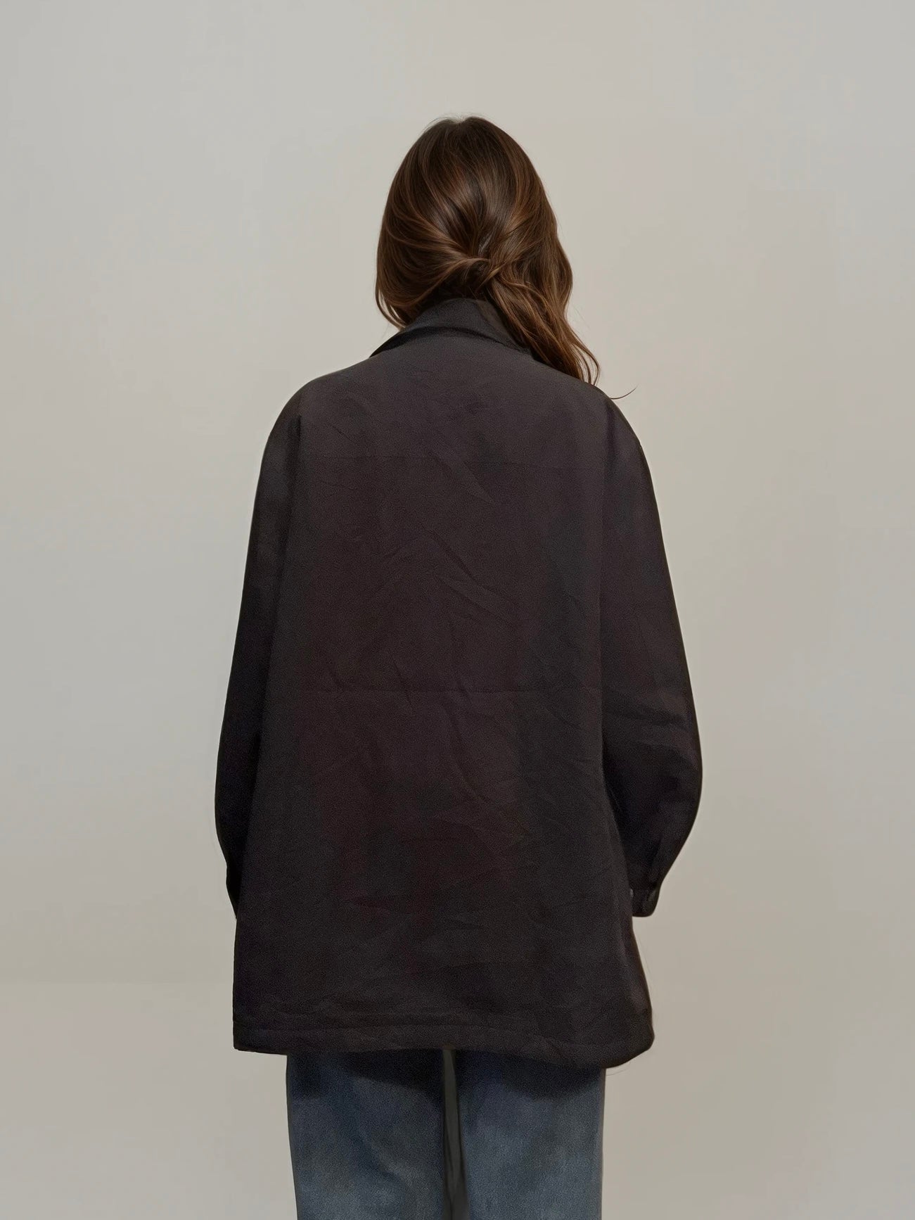 YSL Black Lined Button Bomber