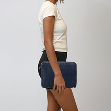 Load image into Gallery viewer, Dior Navy Trotter Clutch
