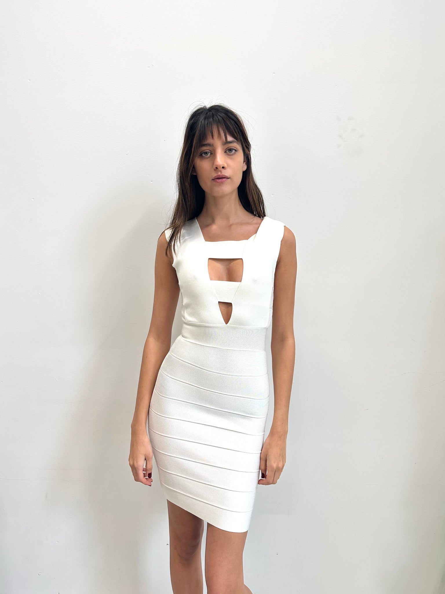 Herve leger best sale white dress