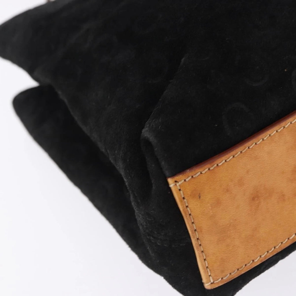 Celine Black Monogram Suede Handbag