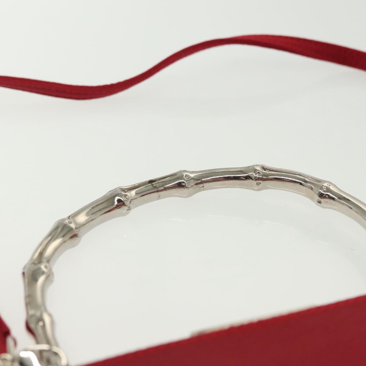 Gucci Red and Silver Bamboo Evening Bag