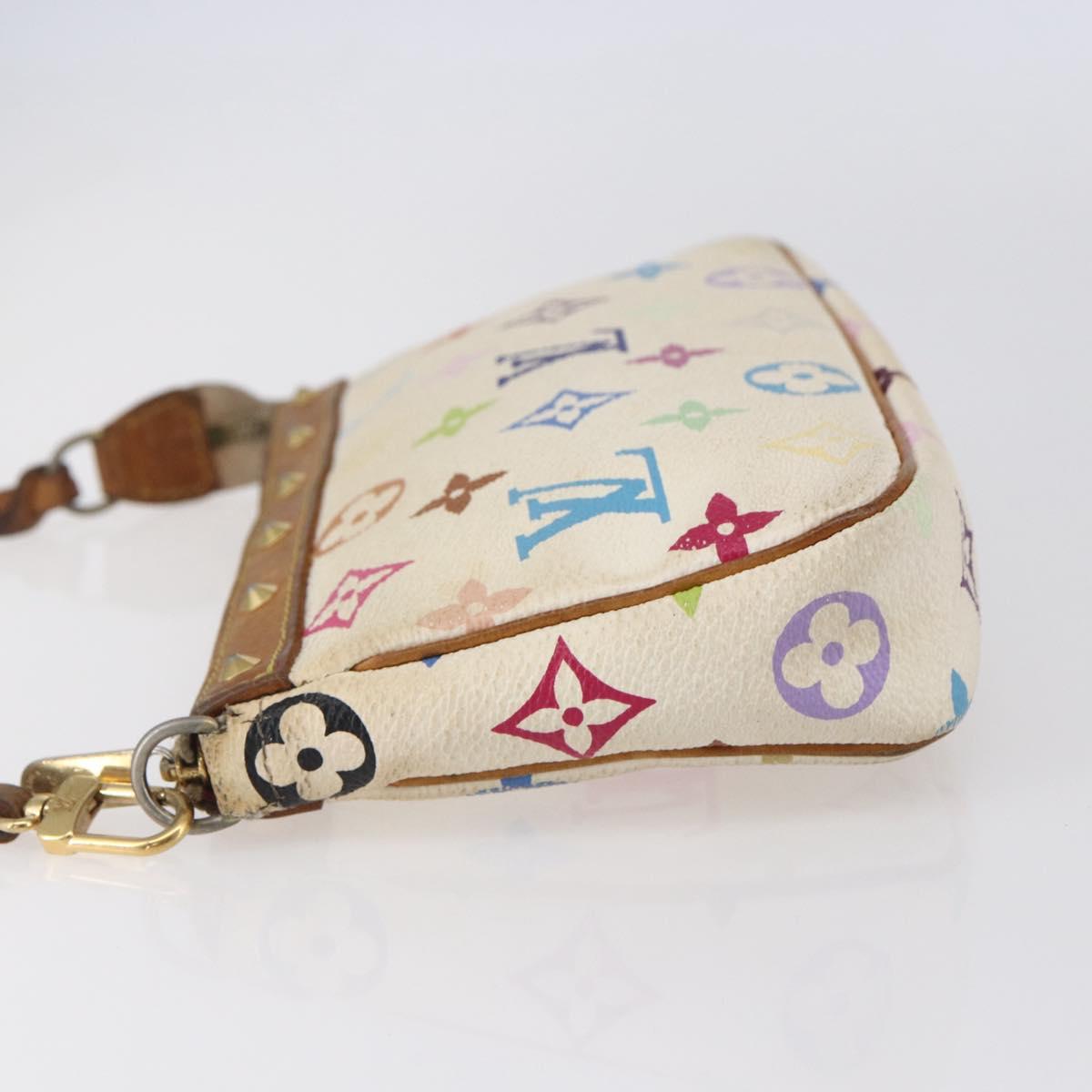 Louis Vuitton White Colorful Murakami Handbag