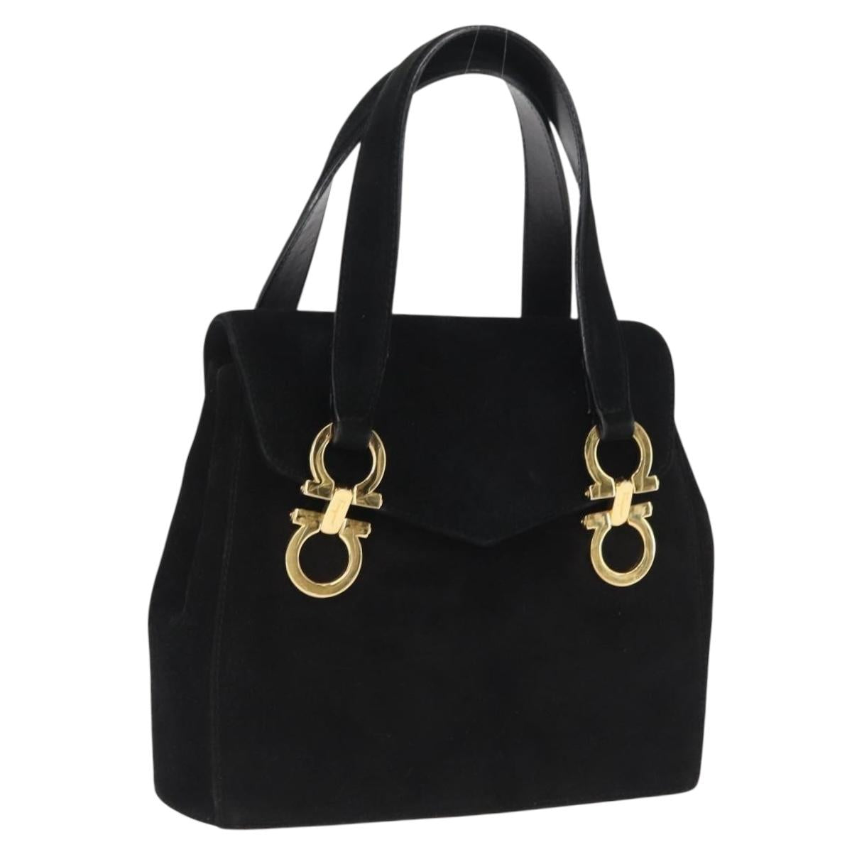 Ferragamo Black Suede Handbag