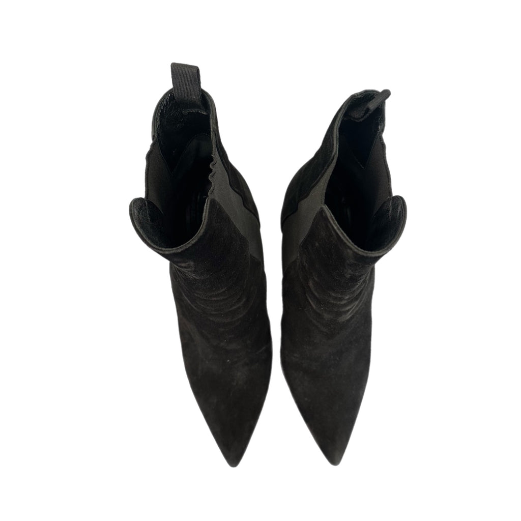Prada Suede High Heeled Booties