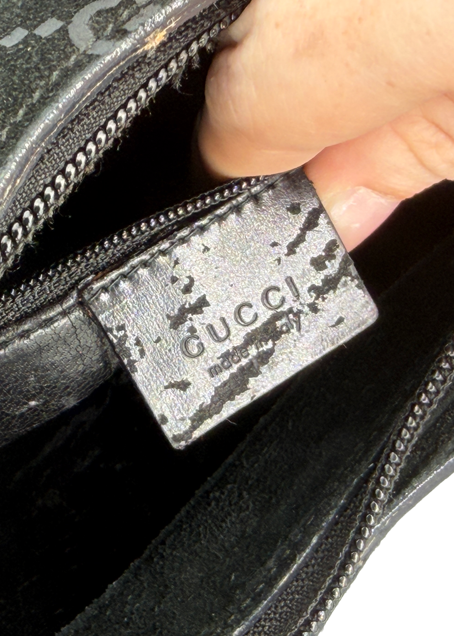 Gucci Black Suede Bamboo Shoulder Bag