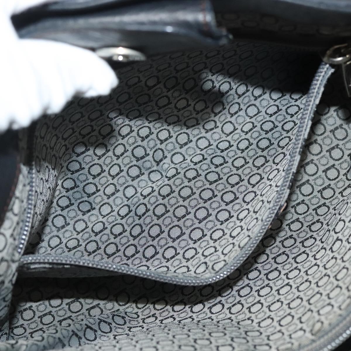 Ferragamo Black Leather Shoulder Bag