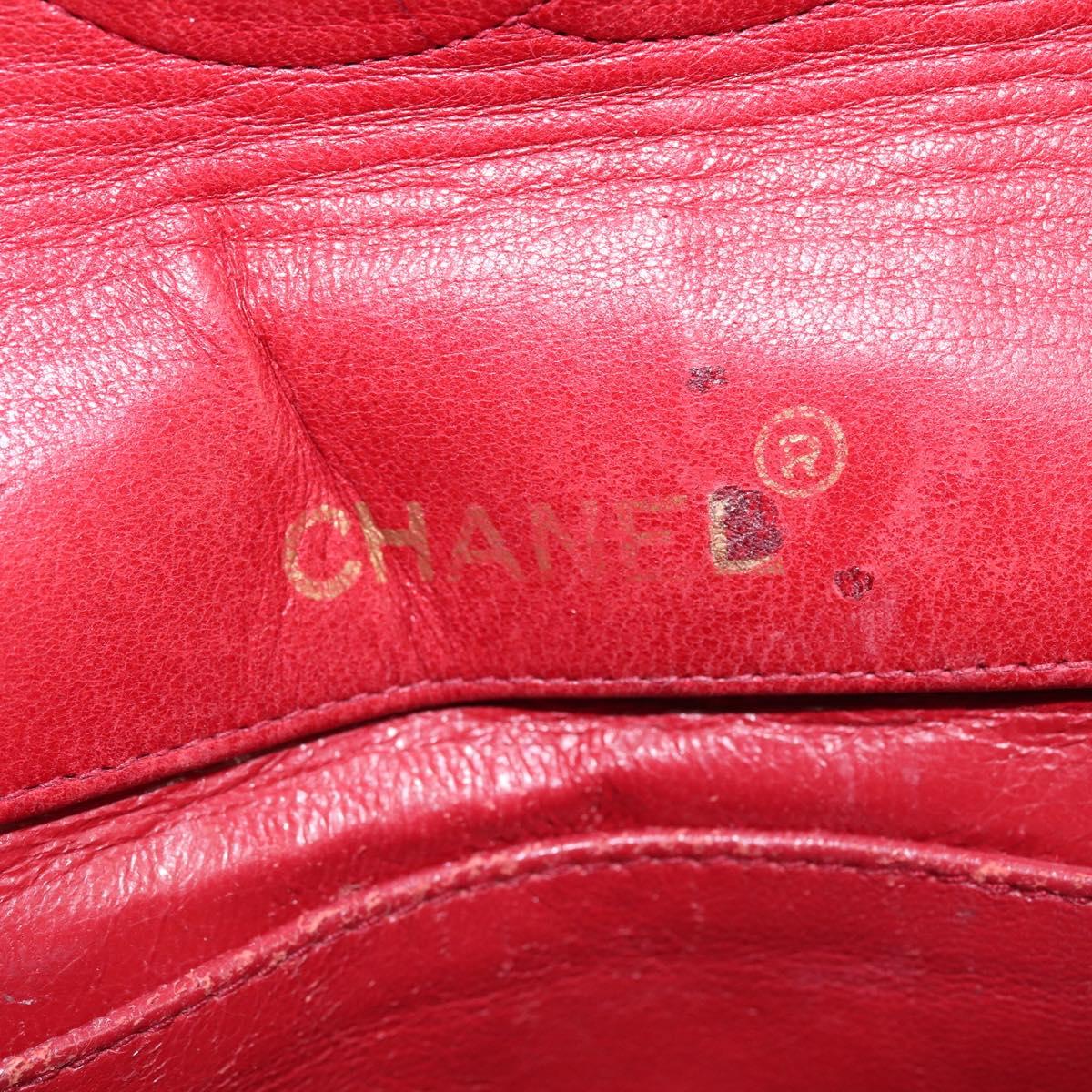 Chanel red and navy crossbody