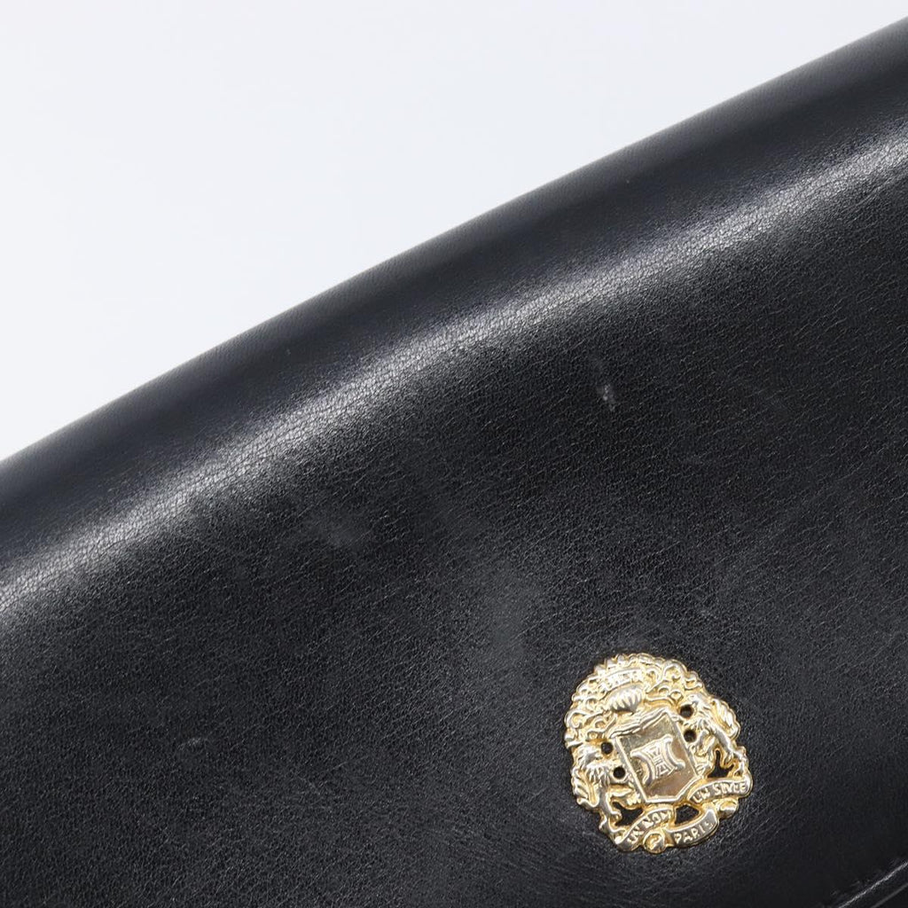 Celine Black Leather Chain Shoulder Bag
