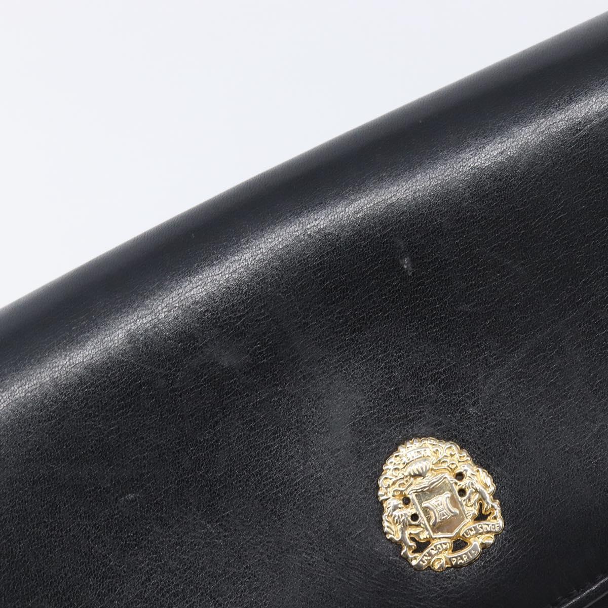 Celine Black Leather Chain Shoulder Bag