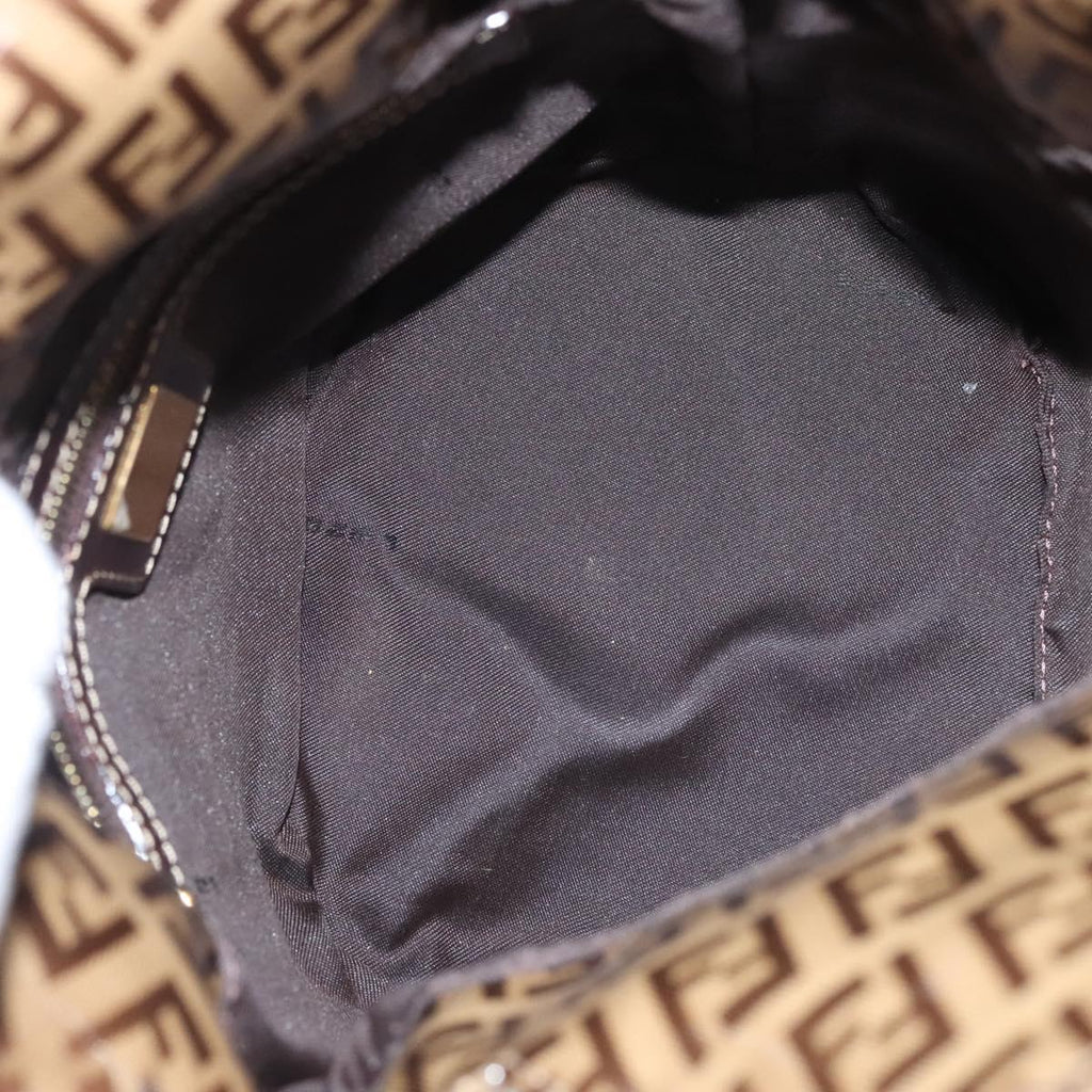 Fendi Brown Zucchino Patent Baguette