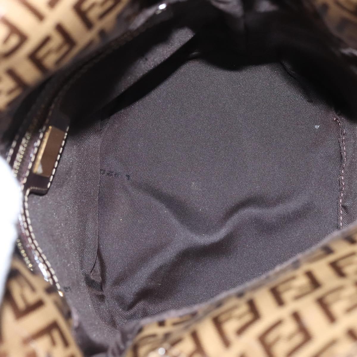 Fendi Brown Zucchino Patent Baguette