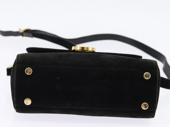 Ferragamo Black Suede Crossbody