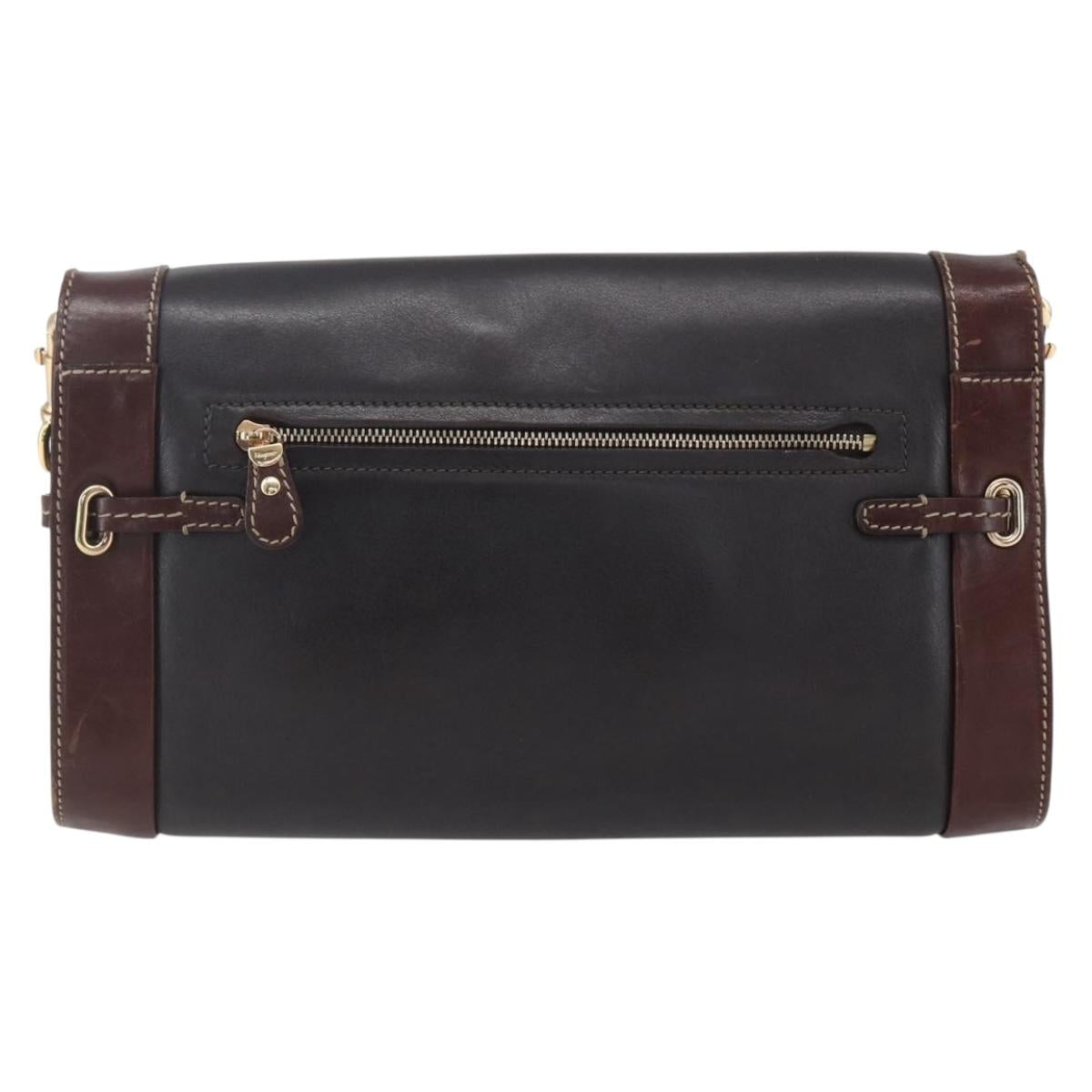 Ferragamo Black and Brown Crossbody