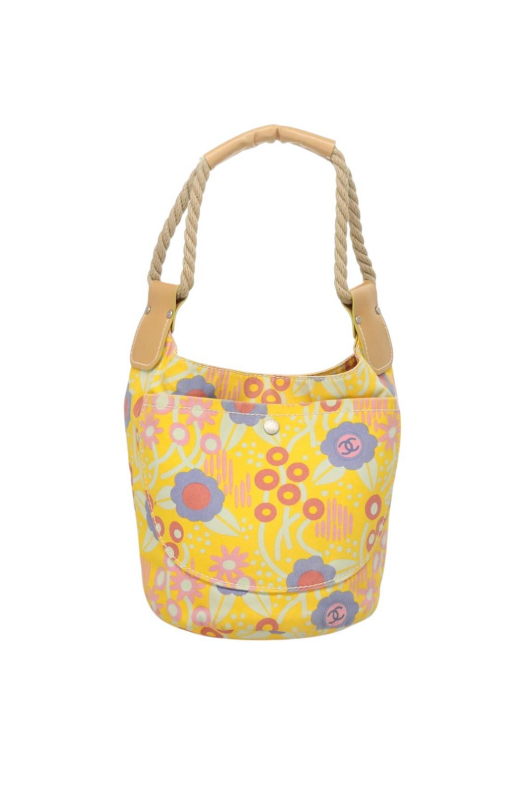 Chanel Yellow Flower Bucket Tote