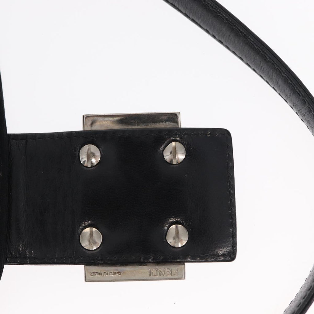 Fendi Black Rounded Baguette