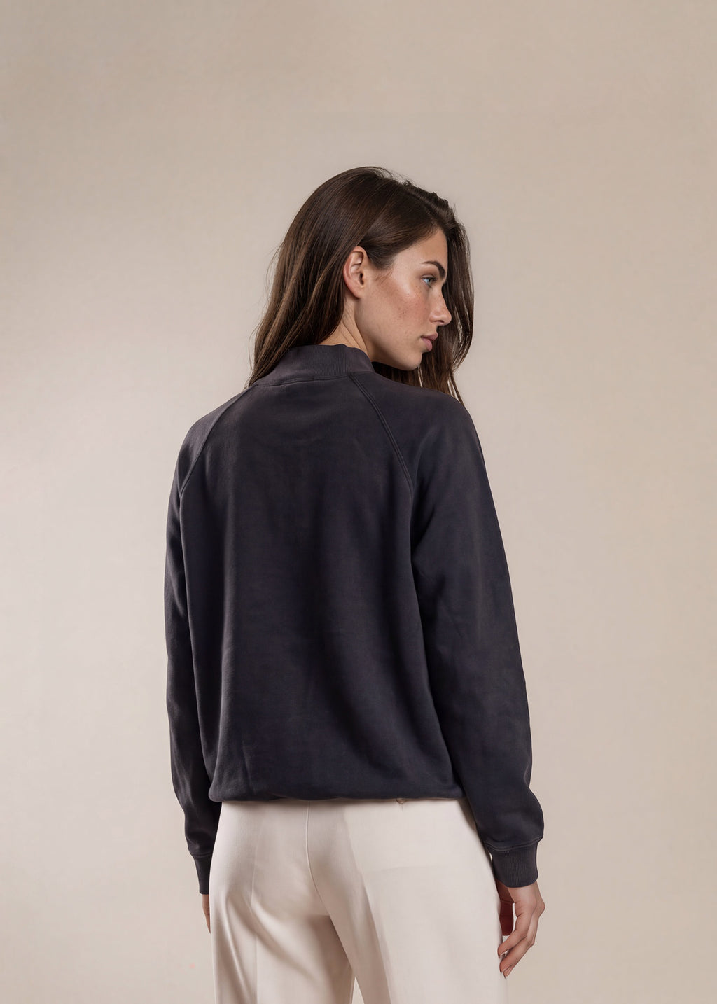 YSL Dark Grey Windbreaker Zip Bomber