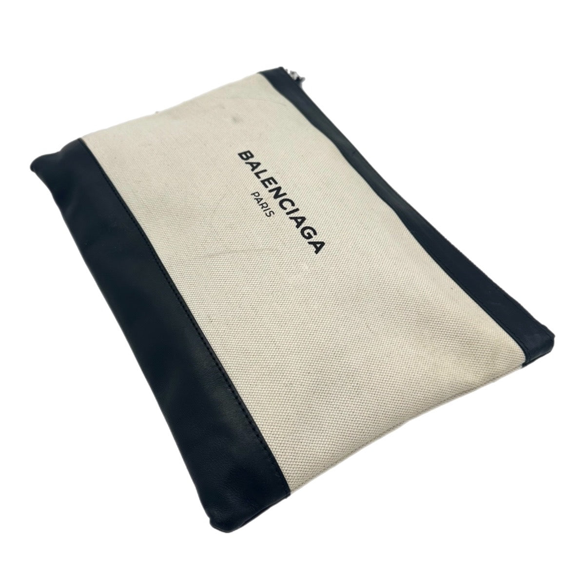 Balenciaga Canvas Logo Clutch