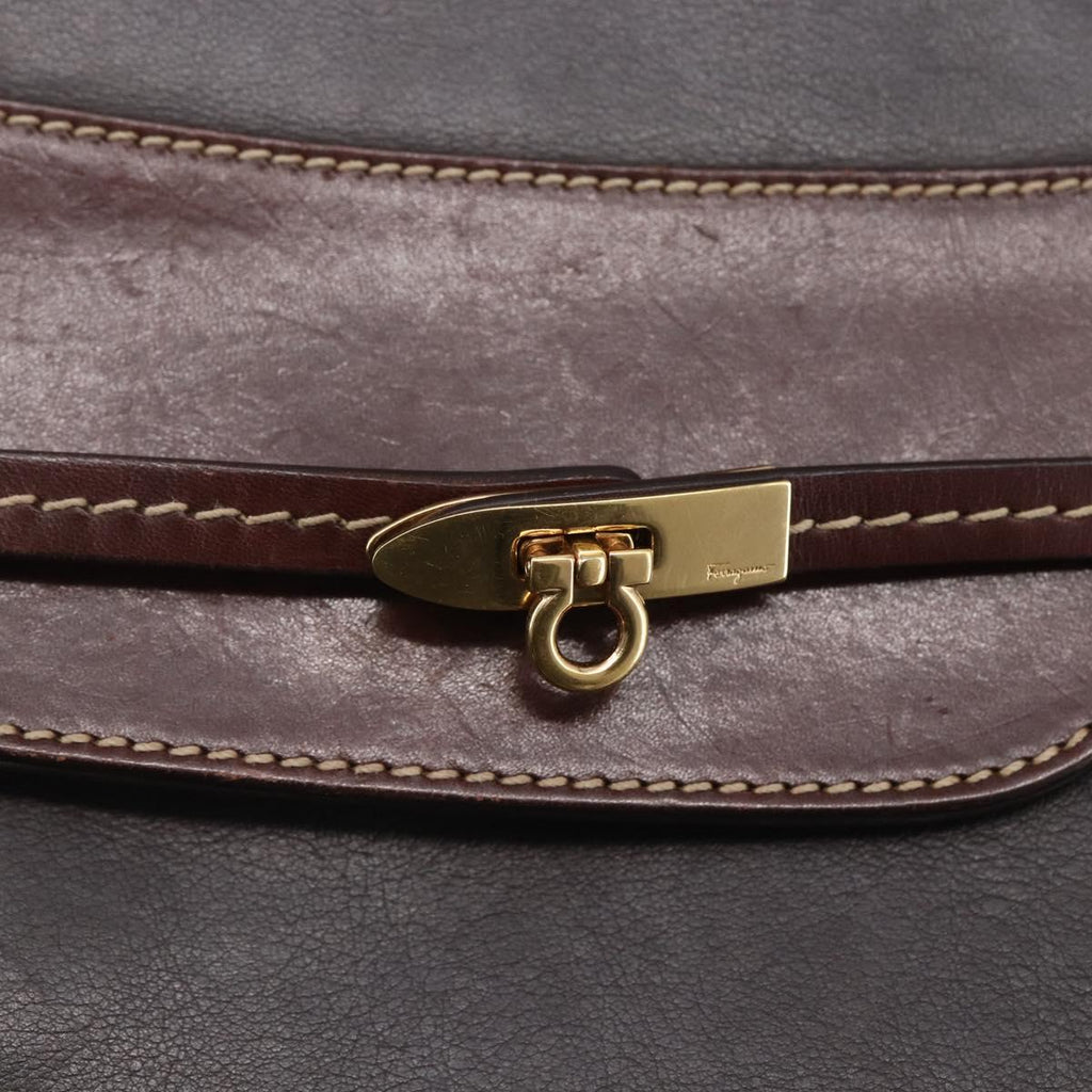 Ferragamo Black and Brown Crossbody