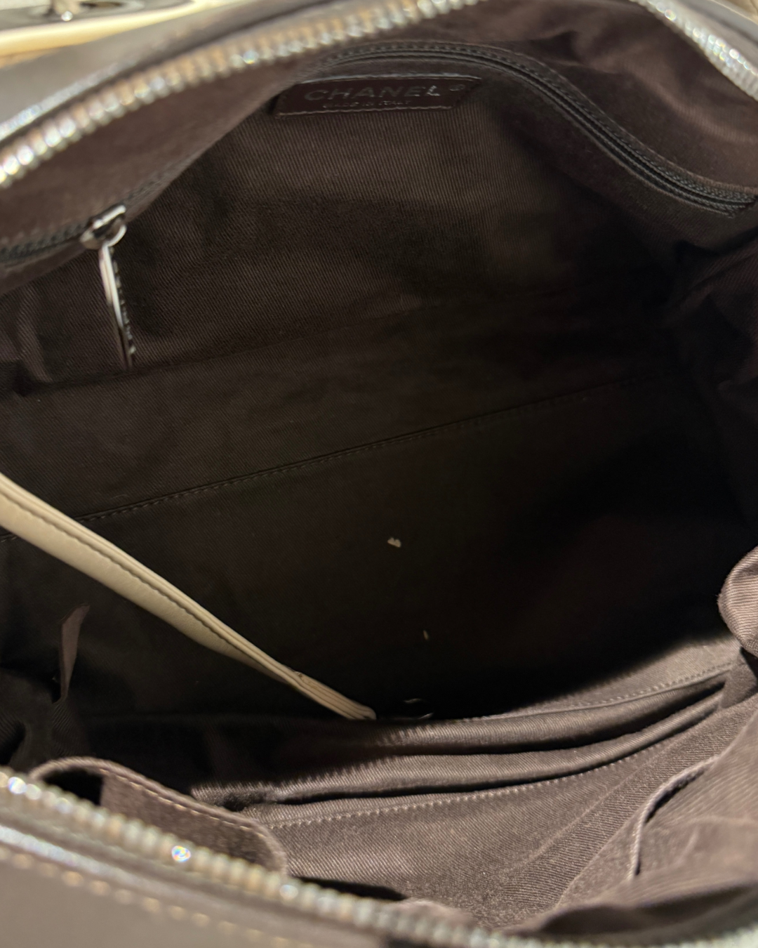 Chanel Tan & Brown Leather Shoulder Bag