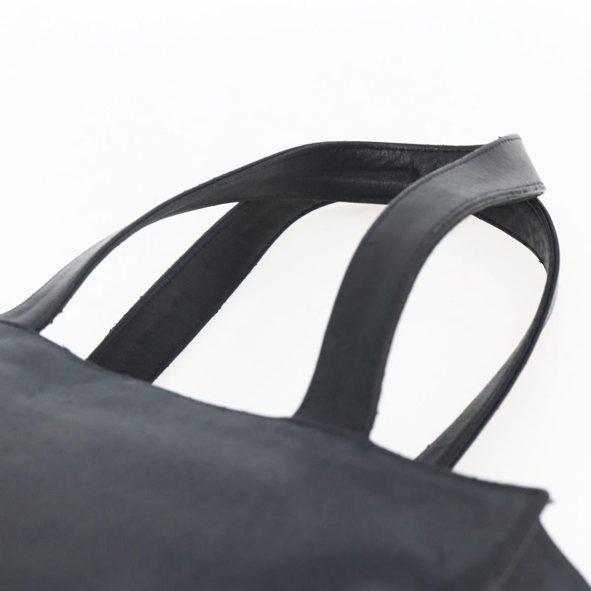 Chanel Black Leather Camelia Tote
