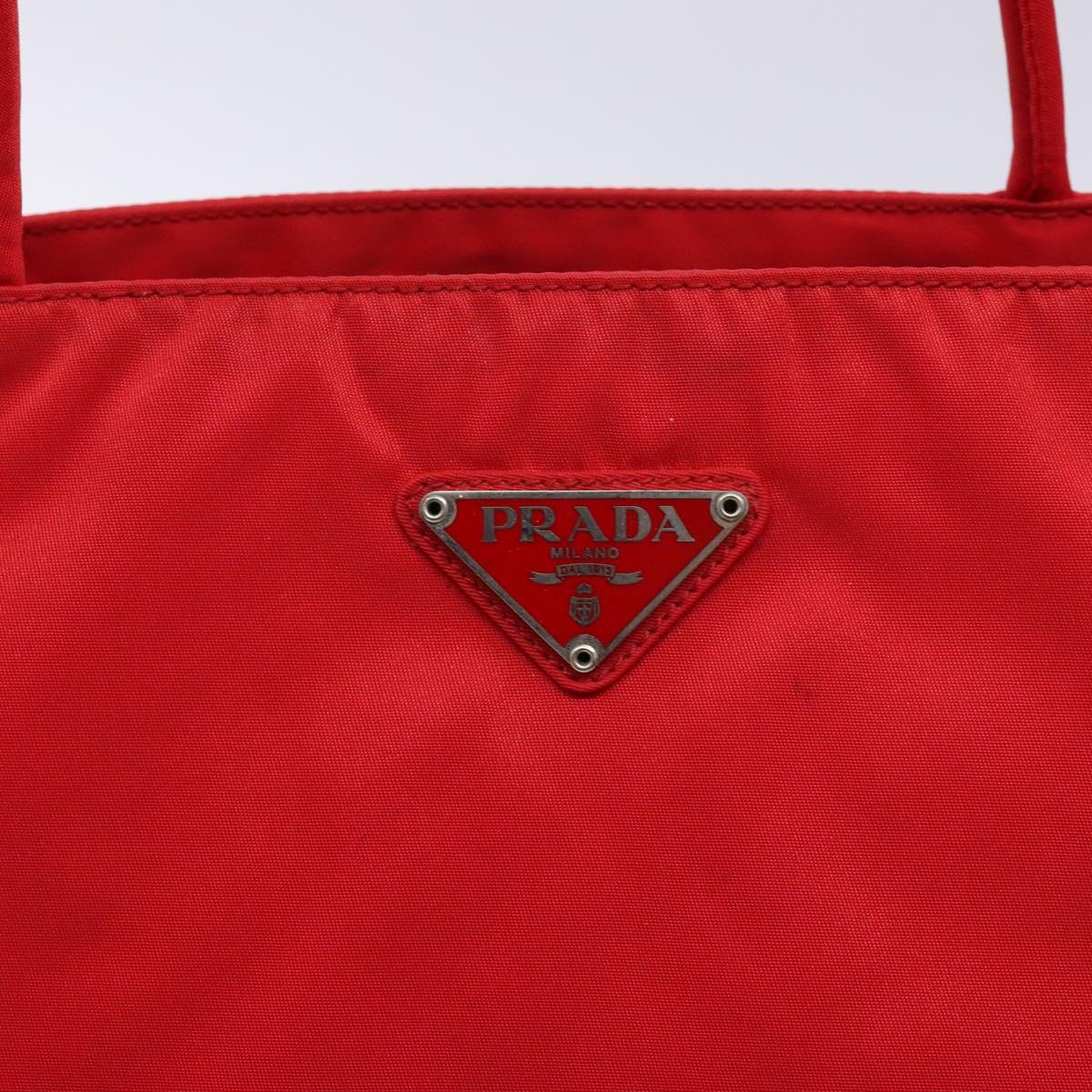 Prada Red Nylon Tote