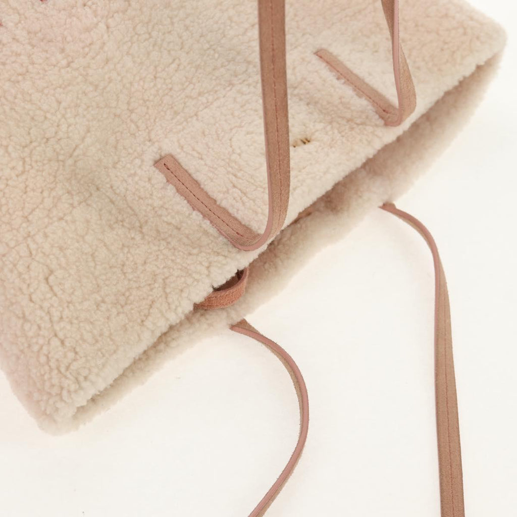 Miu Miu Pink Shearling Tote