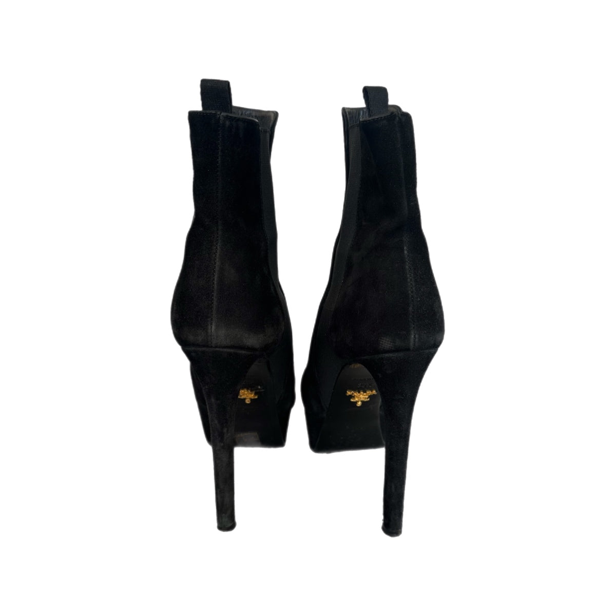 Prada Suede High Heeled Booties
