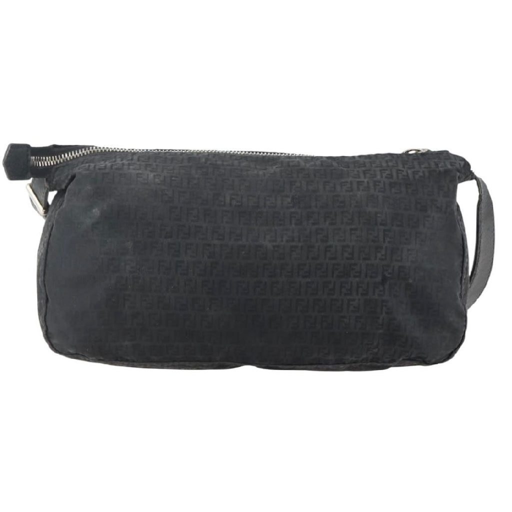 Fendi Black Monogram Crossbody Baguette