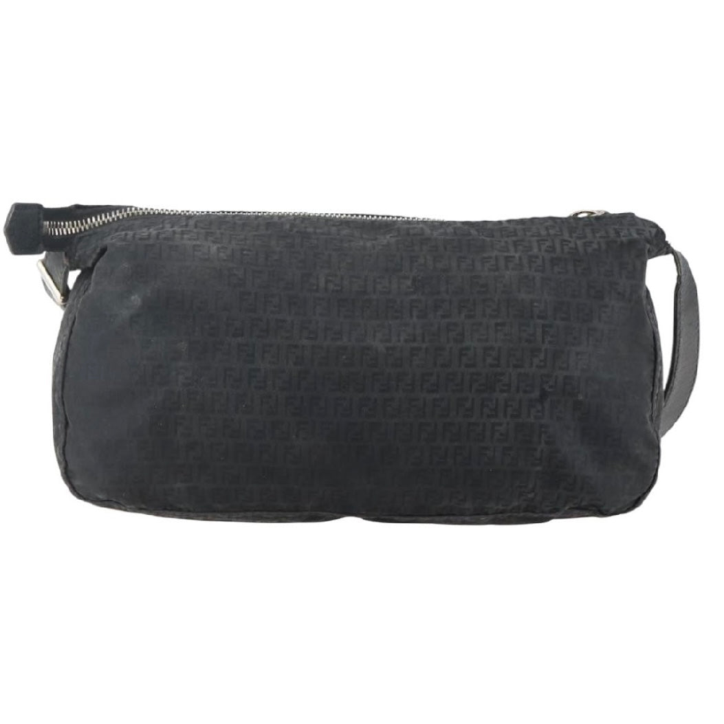 Fendi Black Monogram Crossbody Baguette